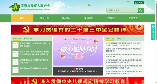 深圳残疾人网预览图
