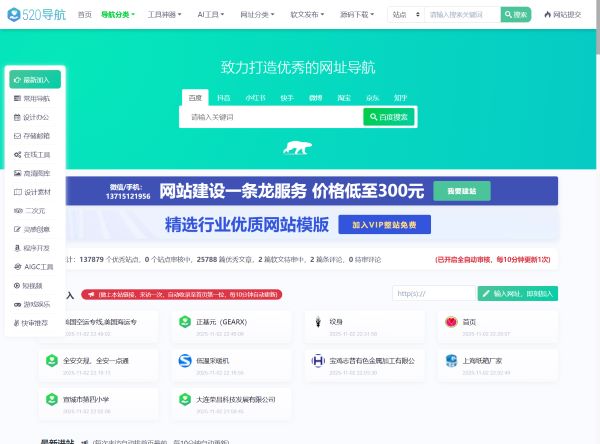 520网址导航预览图